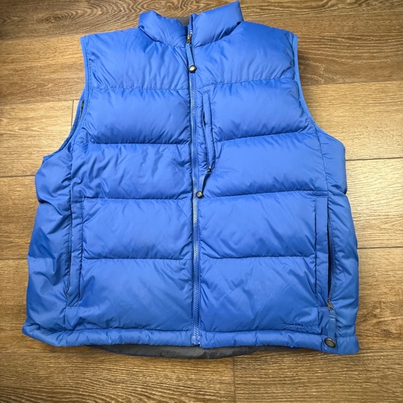 L.L.Bean Men's Goose Down Puffer Vest, Large, Blue, Insualted Winter Outdoor - Picture 1 of 11